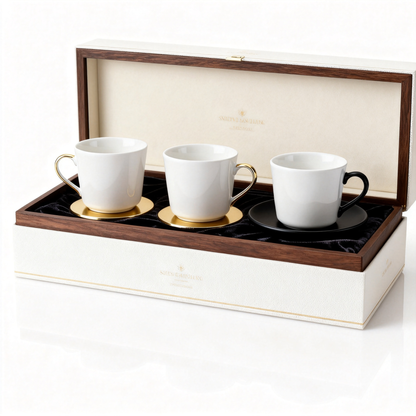 ☕ Natural Wood Coffee Cup Serving Tray Elegant Wooden Coffee Tray Set — Create A Warm & Stylish Home Café Experience With Timeless Design