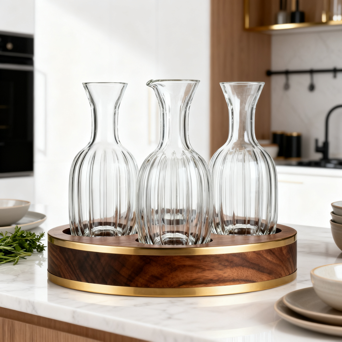 🧂 Luxury Glass Seasoning Bottle Set With Wooden Stand Elegant Kitchen Spice Organizer — A Stylish Storage Solution For A Cleaner, More Sophisticated Cooking Space