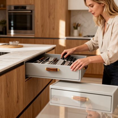 🤍 Create a More Organized Kitchen with Minimalist Drawer Storage