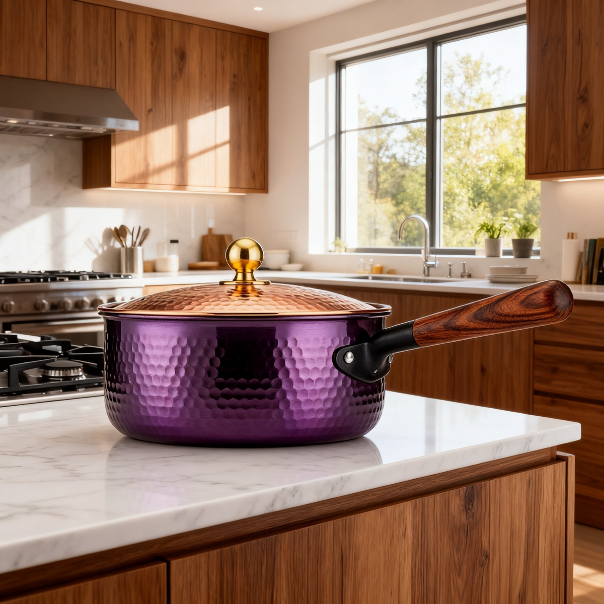 💜 Purple Hammered Enamel Dutch Oven A statement cookware piece that brings artistic beauty, slow cooking tradition, and everyday warmth into your kitchen