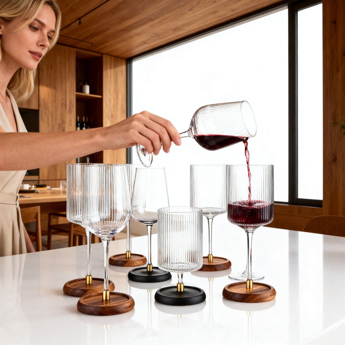 🍷 Premium Wooden Glass Storage Box A sophisticated home accessory designed to protect, display, and celebrate your favorite glassware collection