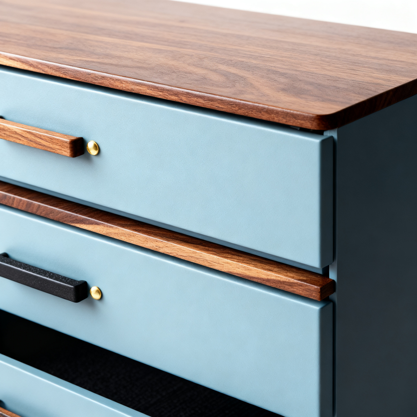 💙 Deep Blue 3-Tier Kitchen Drawer Organizer Transform everyday kitchen clutter into a beautifully organized and effortlessly functional space