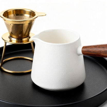☕ Black Coffee Serving Tray Set Create a refined coffee ritual space where everyday moments become beautifully intentional