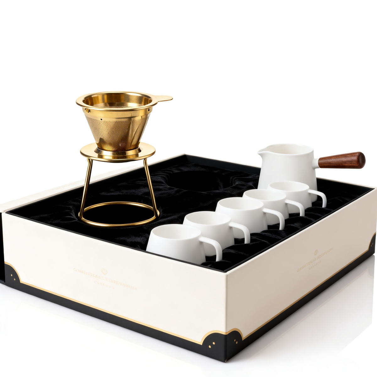 ☕ Black Coffee Serving Tray Set Create a refined coffee ritual space where everyday moments become beautifully intentional