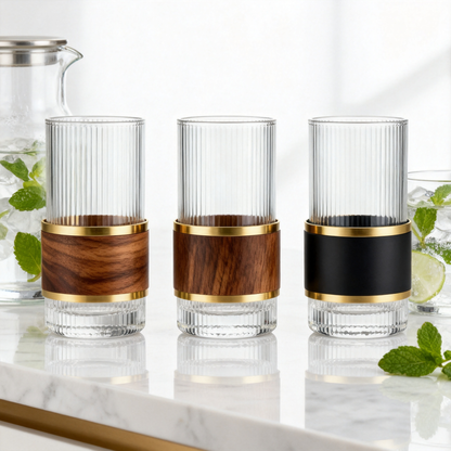 🥃 Crystal Clear Glass Cup Set Elevate everyday drinks with timeless design, elegant simplicity, and beautiful table presentation