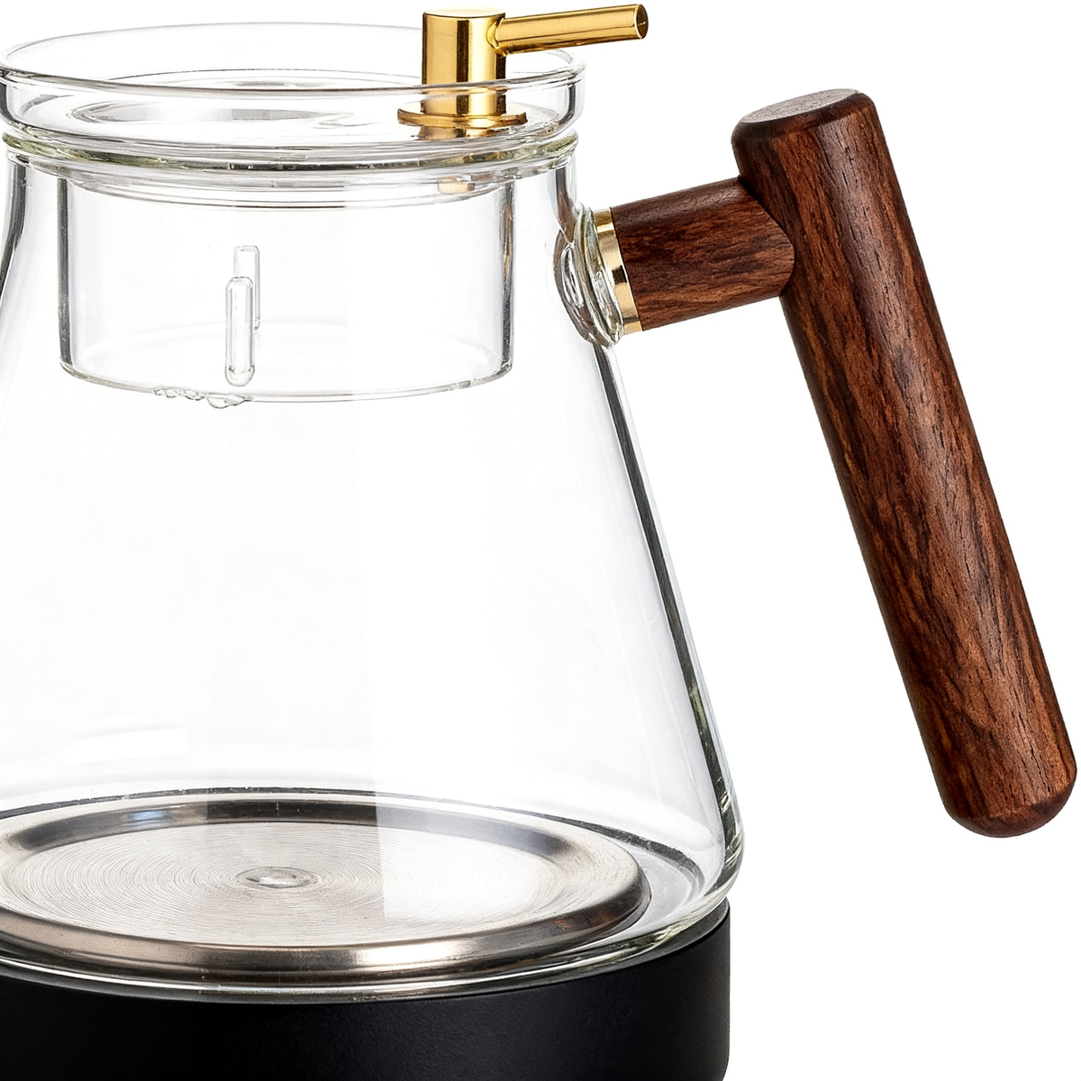 🍵 Elegant Glass Teapot with Natural Wood Handle A Beautiful Blend of Transparency, Nature, and Modern Tea Rituals