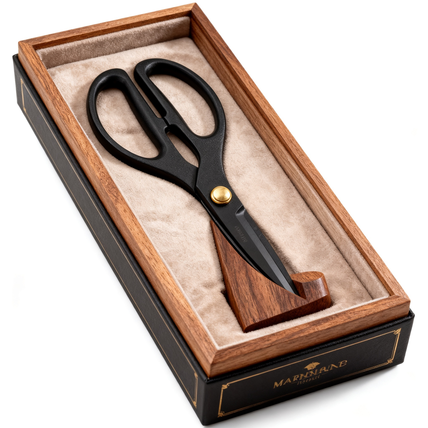 ✂️ Premium Kitchen Shears with Wooden Display Case