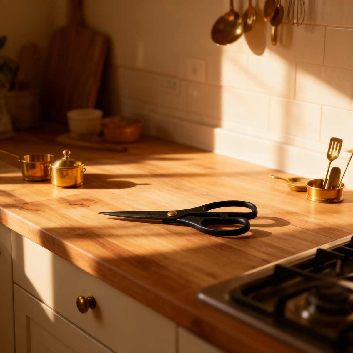 ✂️ Premium Kitchen Shears with Wooden Display Case