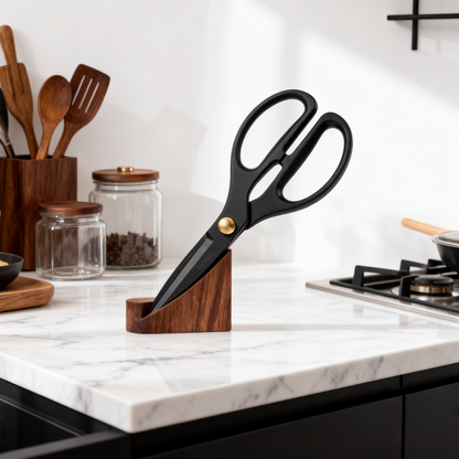 ✂️ Premium Kitchen Shears with Wooden Display Case