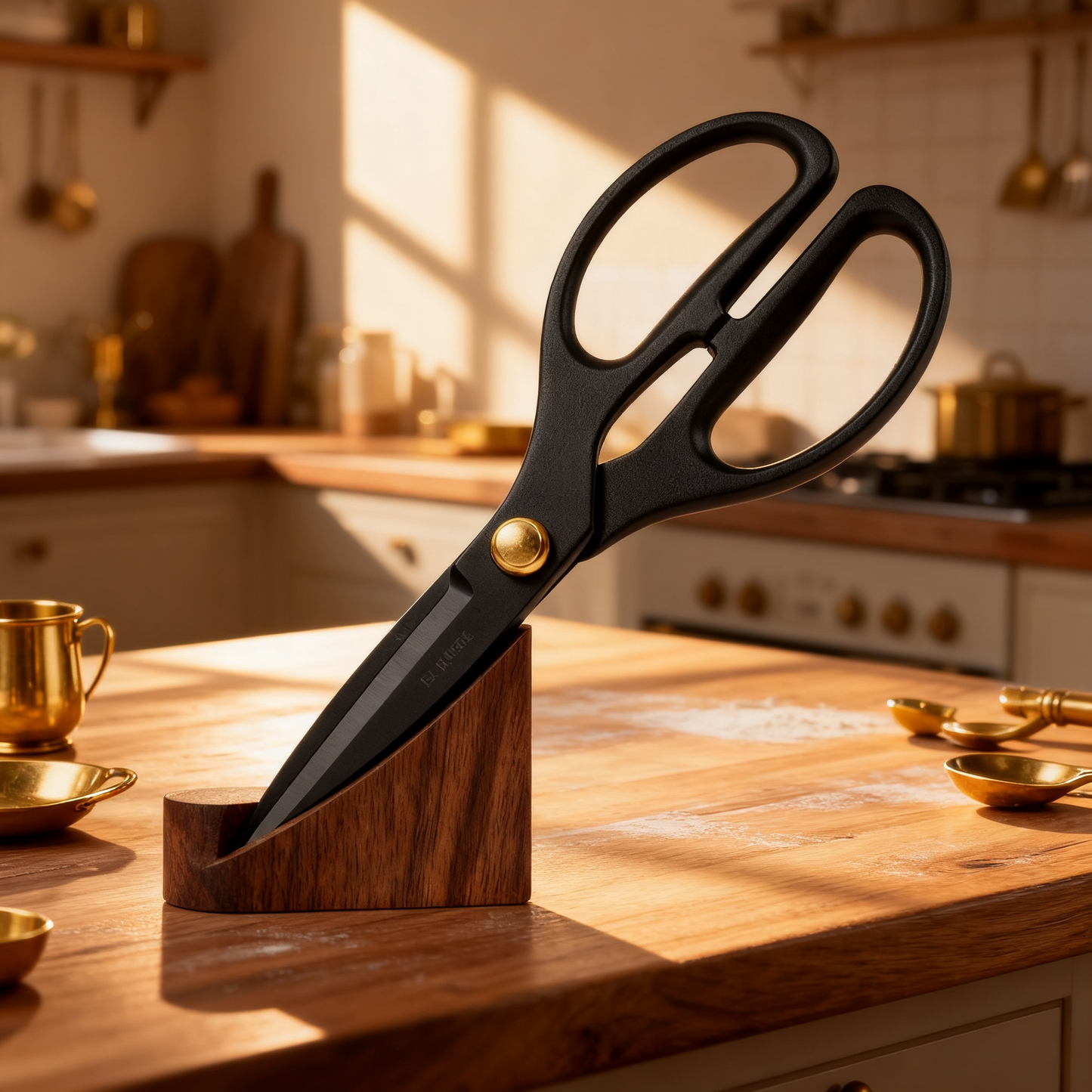 ✂️ Premium Kitchen Shears with Wooden Display Case