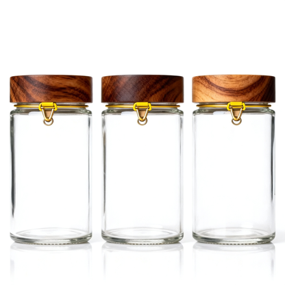 🫙 Premium Glass Storage Jars with Natural Wood Lids Elegant Kitchen Organization Designed for Freshness, Beauty, and Everyday Convenience