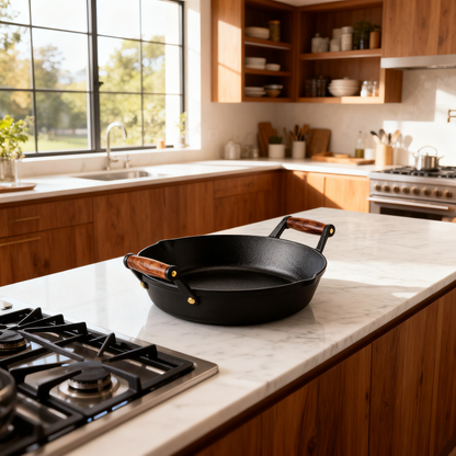 🥘 Premium Cast Iron Dutch Oven with Wooden Base A Timeless Cooking Essential Designed for Slow Simmering, Rich Flavors, and Meaningful Meals