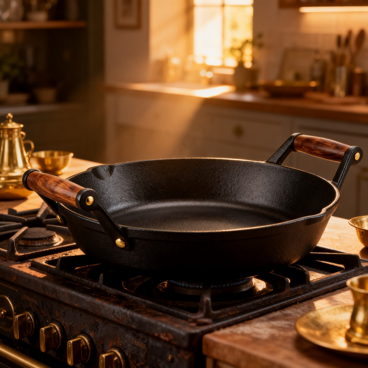 🥘 Premium Cast Iron Dutch Oven with Wooden Base A Timeless Cooking Essential Designed for Slow Simmering, Rich Flavors, and Meaningful Meals