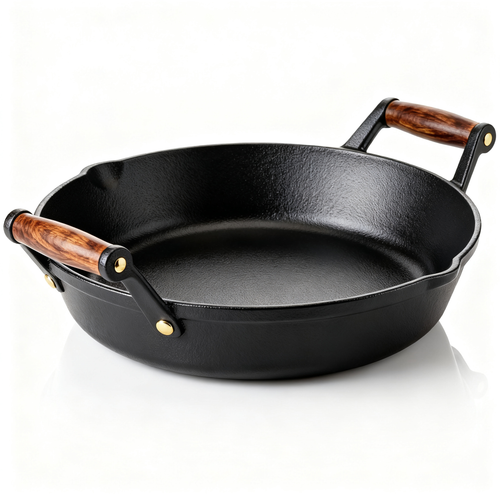 🥘 Premium Cast Iron Dutch Oven with Wooden Base A Timeless Cooking Essential Designed for Slow Simmering, Rich Flavors, and Meaningful Meals
