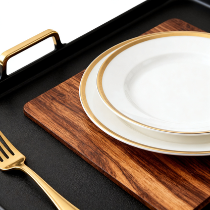 ☕ Elegant Wooden Coffee Cup & Serving Tray Set Premium Home Coffee Accessories Designed for Cozy Mornings and Beautiful Everyday Moments
